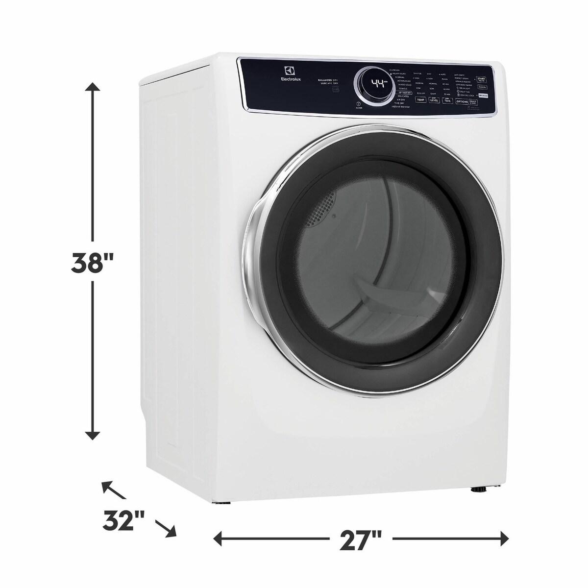 Electrolux Front Load Perfect Steam(TM) Electric Dryer with Predictive Dry(TM) and Instant Refresh - 8.0 Cu. Ft. - (ELFE7537AW)