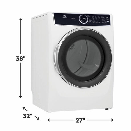 Electrolux Front Load Perfect Steam(TM) Electric Dryer with Predictive Dry(TM) and Instant Refresh - 8.0 Cu. Ft. - (ELFE7537AW)