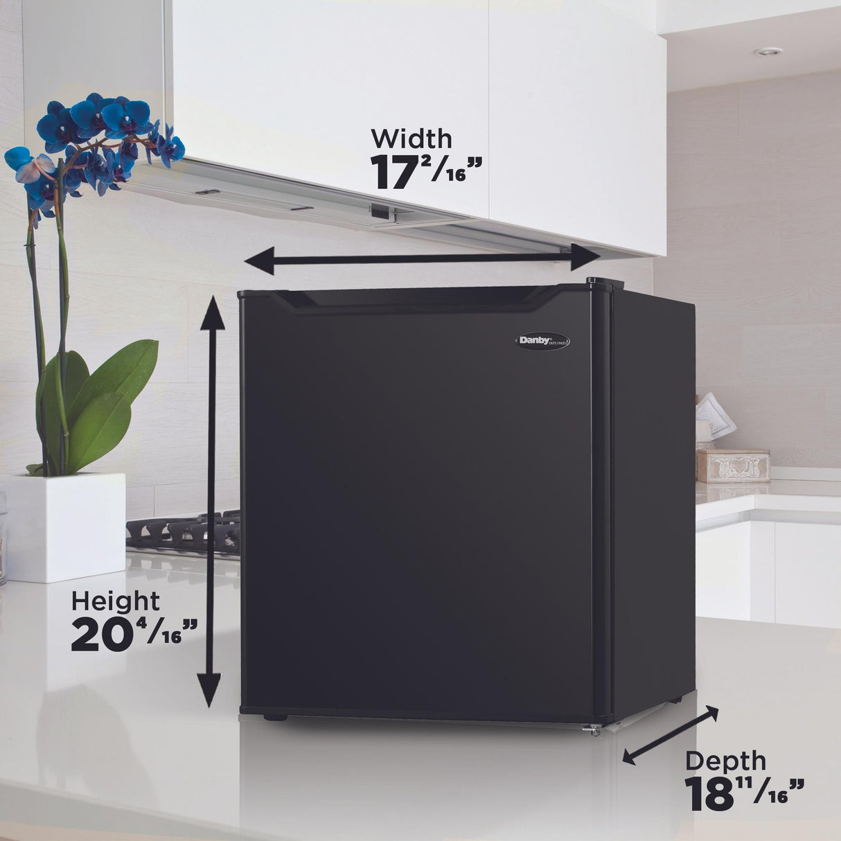 Danby 1.6 cu. ft. Compact Fridge in Black - (DAR016B1BM)