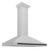 ZLINE 48 in. Autograph Edition Convertible Fingerprint Resistant DuraSnow' Stainless Steel Range Hood with Champagne Bronze Handle (KB4SNZ-48-CB) [Color: Matte Black Accents] - (KB4SNZ48MB)