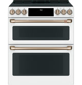 Caf(eback)(TM) 30" Smart Slide-In, Front-Control, Induction and Convection Double-Oven Range - (CHS950P4MW2)