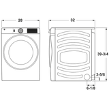 GE(R) ENERGY STAR(R) 7.8 cu. ft. Capacity Smart Front Load Electric Dryer with Steam and Sanitize Cycle - (GFD65ESSNWW)