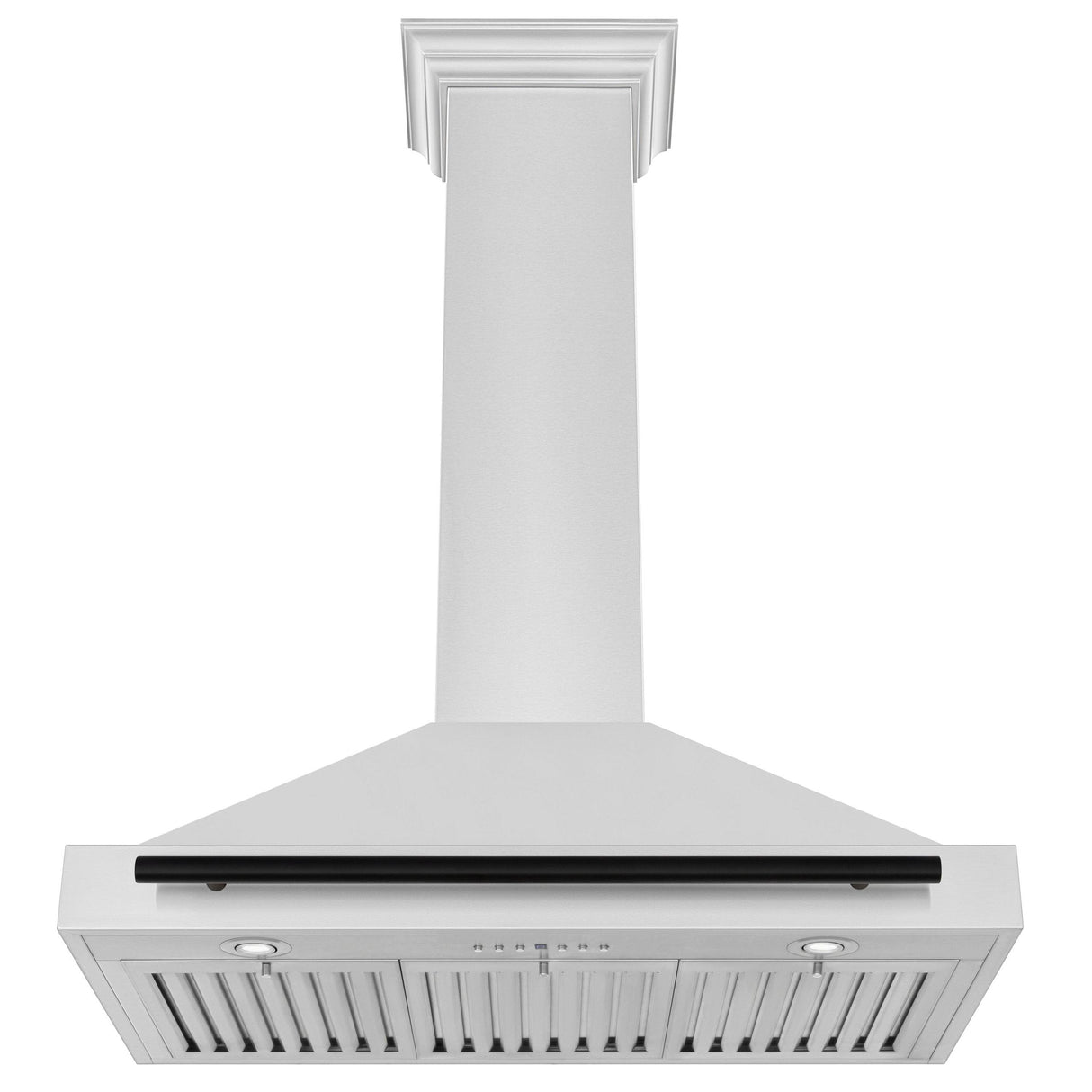 ZLINE 36 in. Autograph Edition Convertible Stainless Steel Range Hood with Stainless Steel Shell [Color: Matte Black Accents] - (KB4STZ36MB)