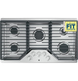 GE(R) 36" Built-In Gas Cooktop with 5 Burners and Dishwasher Safe Grates - (JGP5036SLSS)