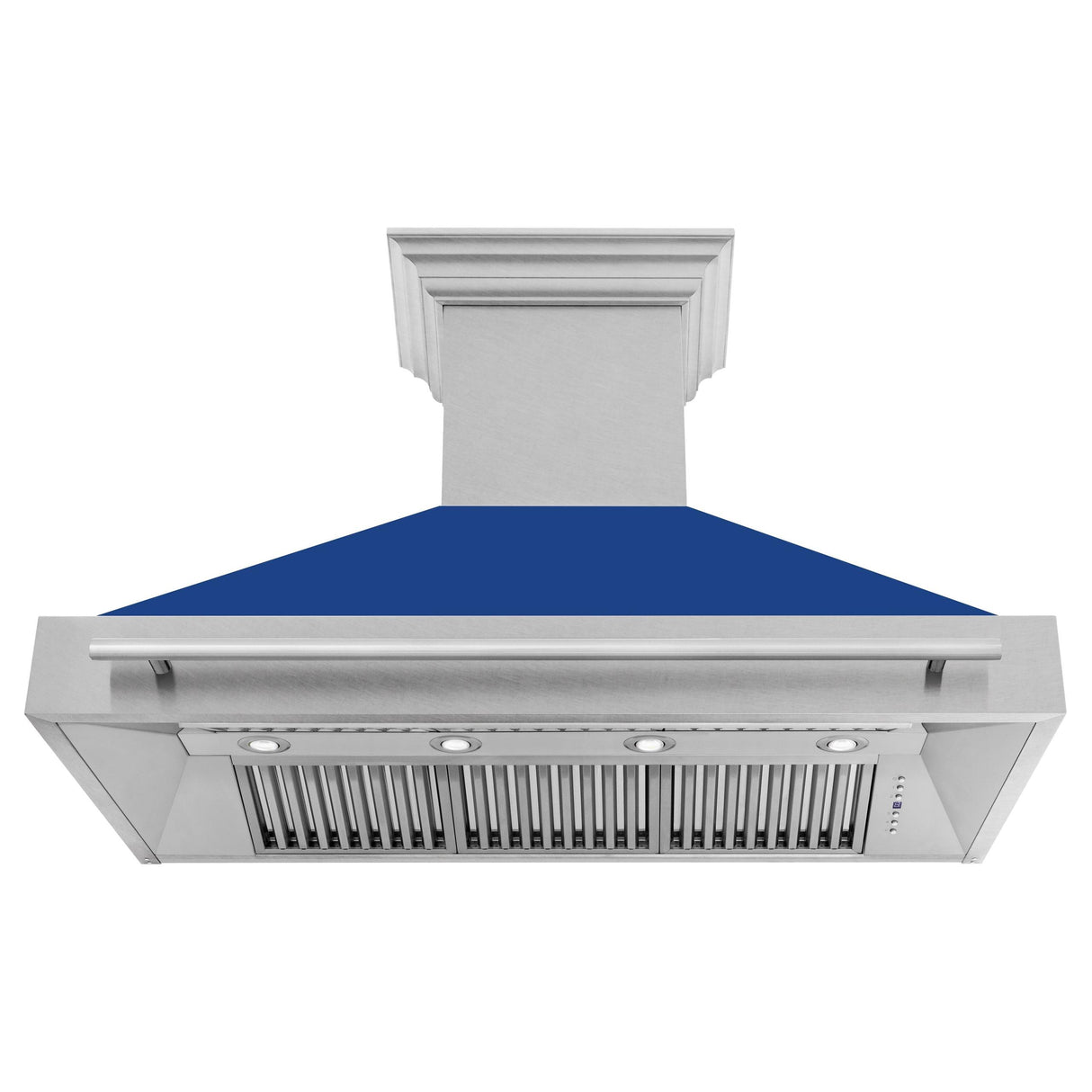 ZLINE 48 in. DuraSnow Stainless Steel Range Hood with Colored Shell Options (8654SNX-48) [Color: Blue Matte] - (8654SNXBM48)