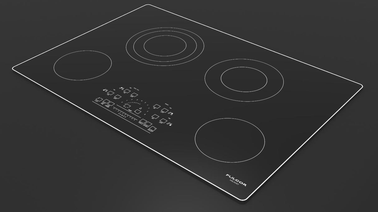 30" RADIANT COOKTOP WITH BRUSHED ALUMINUM TRIM - (F6RT30S2)