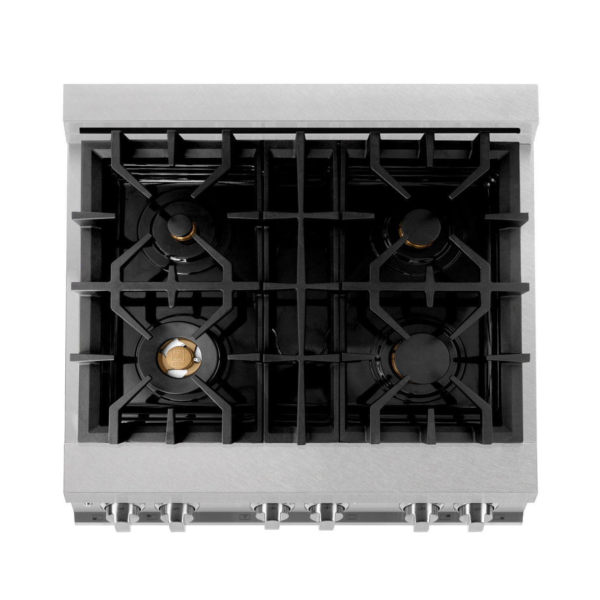 ZLINE 30 in. 4.0 cu. ft. Dual Fuel Range with Gas Stove and Electric Oven in All DuraSnow Stainless Steel with Color Door Options (RAS-SN-30) [Color: White Matte] - (RASWM30)