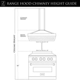 ZLINE Convertible Vent Island Mount Range Hood in Stainless Steel & Glass (GL14i) - (GL14I36)