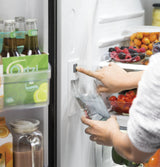 GE(R) ENERGY STAR(R) 18.6 Cu. Ft. Counter-Depth French-Door Refrigerator - (GWE19JGLWW)