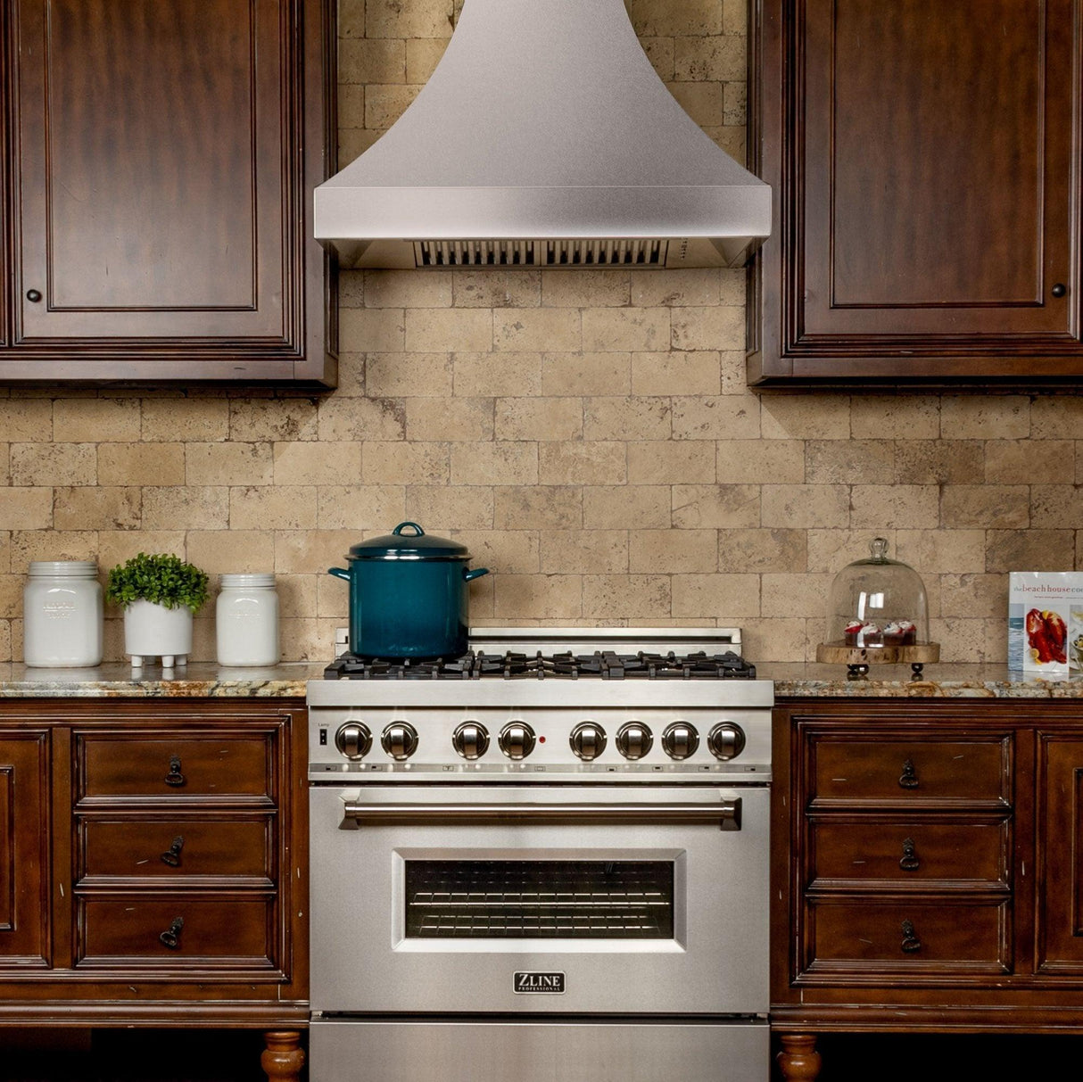 ZLINE Designer Series DuraSnow Stainless Steel Wall Range Hood (8632S) - (8632S36)