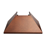 ZLINE Ducted DuraSnow Stainless Steel Range Hood with Hand-Hammered Copper Shell (8654HH) - (8654HH36)