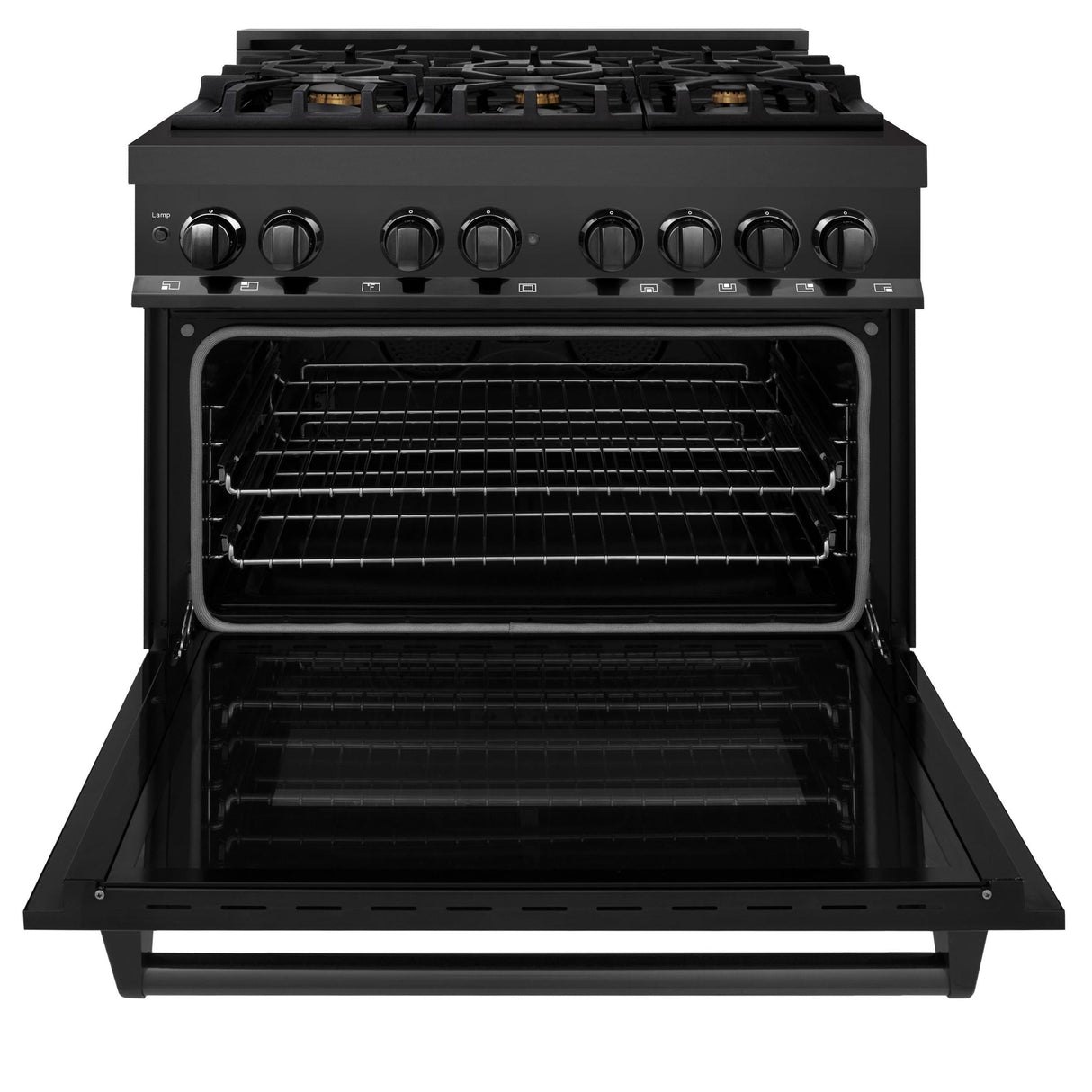 ZLINE 36 in. Black Stainless 4.6 cu.ft. 6 Gas Burner/Electric Oven Range (RAB-BR-36) - (RABBR36)