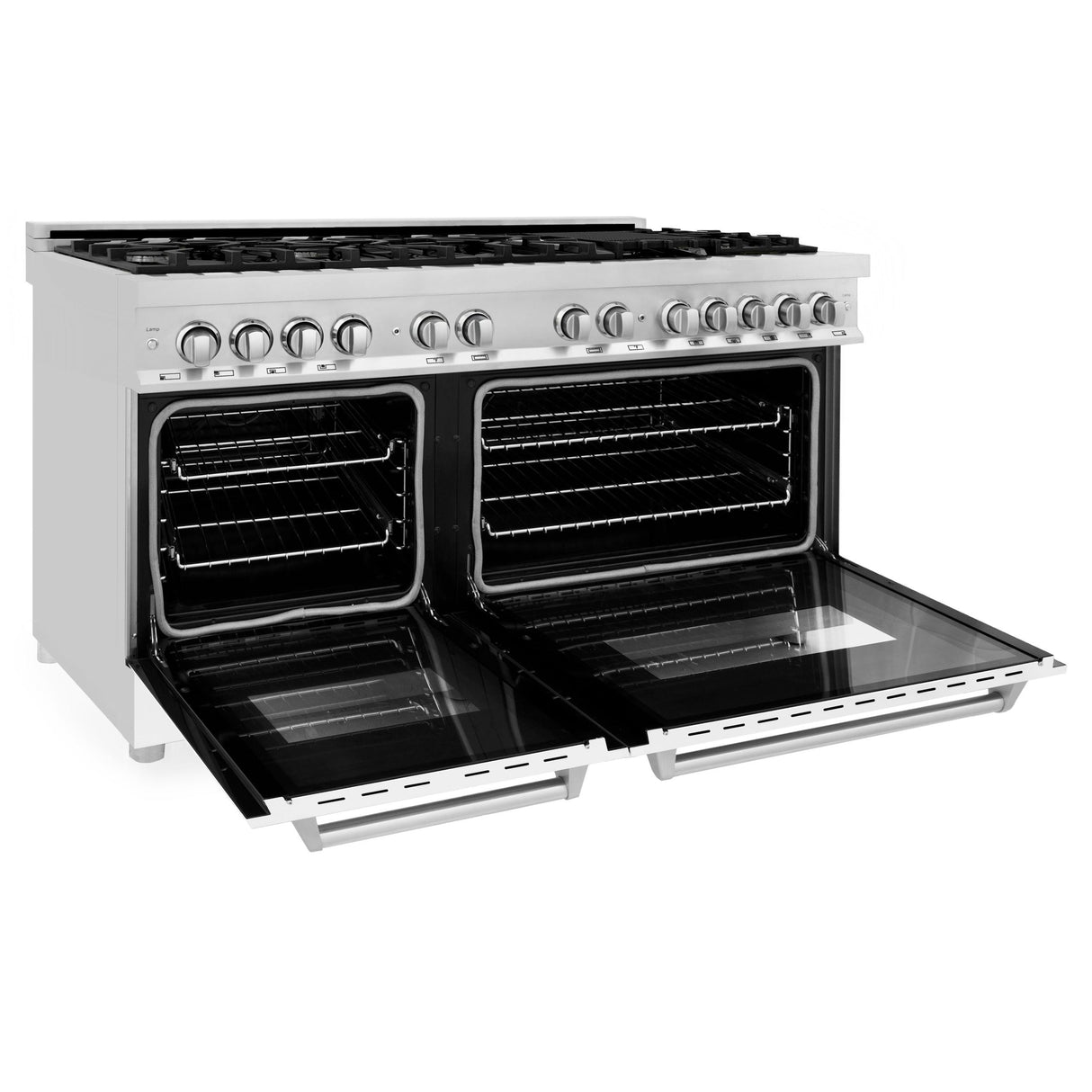 ZLINE 60 in. 7.4 cu. ft. Dual Fuel Range with Gas Stove and Electric Oven in Stainless Steel with Color Options (RA60) [Color: White Matte] - (RAWM60)