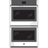 GE(R) 30" Smart Built-In Self-Clean Convection Double Wall Oven with Never Scrub Racks - (JTD5000DNBB)