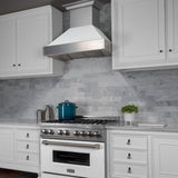 ZLINE DuraSnow Stainless Steel Range Hood With White Matte Shell (8654WM) - (8654WM48)