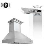 ZLINE Ducted Vent Wall Mount Range Hood in Stainless Steel with Built-in ZLINE CrownSound Bluetooth Speakers (667CRN-BT) - (667CRNBT30)