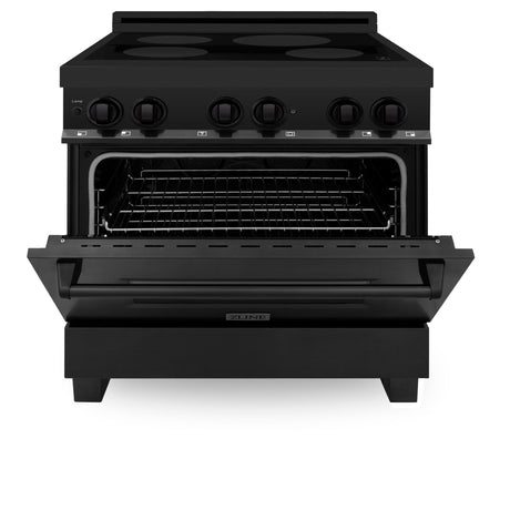 ZLINE 36" 4.6 cu. ft. Induction Range with a 5 Element Stove and Electric Oven in Black Stainless Steel (RAIND-BS-36) - (RAINDBS36)