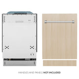 ZLINE 18 in. Compact Panel Ready Top Control Dishwasher with Stainless Steel Tub, 54dBa (DW7714-18) - (DW771418)