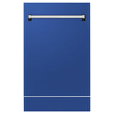 ZLINE 18" Tallac Series 3rd Rack Top Control Dishwasher with Traditional Handle, 51dBa [Color: Blue Matte] - (DWVBM18)