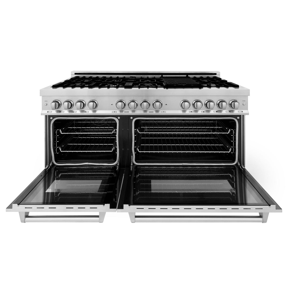 ZLINE 60 in. 7.4 cu. ft. Dual Fuel Range with Gas Stove and Electric Oven in Stainless Steel with Color Options (RA60) [Color: Stainless Steel] - (RA60)