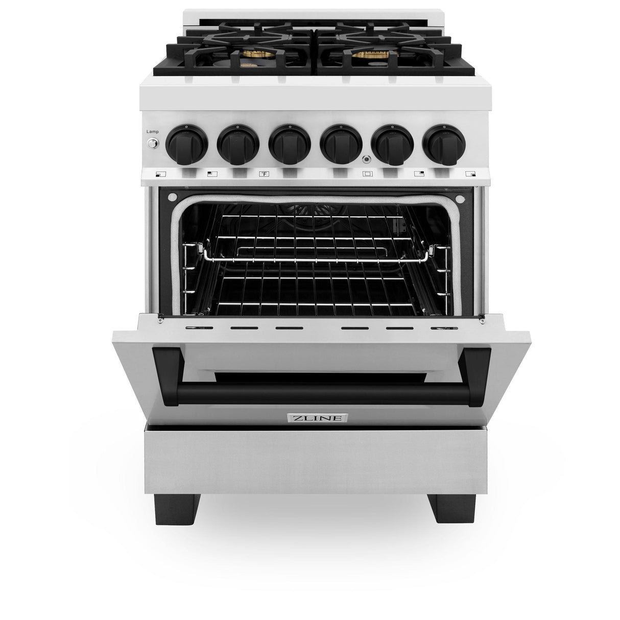 ZLINE Autograph Edition 30" 4.0 cu. ft. Dual Fuel Range with Gas Stove and Electric Oven in Stainless Steel with Accents (RAZ-30) [Color: Matte Black] - (RAZ30MB)