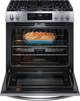 Frigidaire 30" Front Control Gas Range with Convection Bake - (FCFG3083AS)