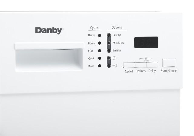 Danby 18" Wide Built-in Dishwasher in White - (DDW1804EW)