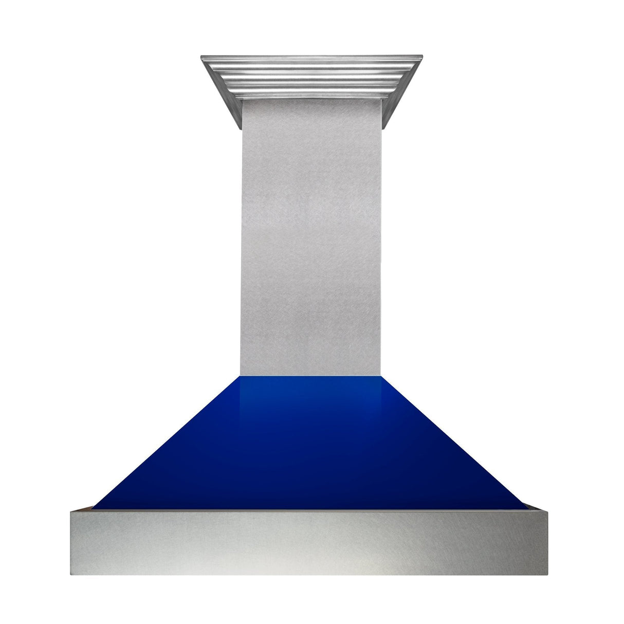 ZLINE Ducted DuraSnow Stainless Steel Range Hood with Blue Gloss Shell (8654BG) - (8654BG30)