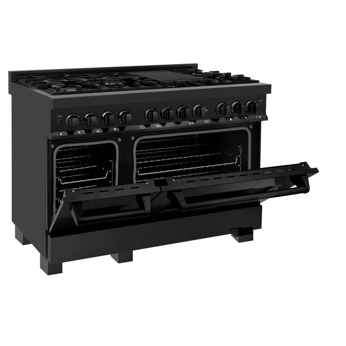 ZLINE 48 in. Black Stainless 6.0 cu. ft. 7 Gas Burner/Electric Oven Range (RAB-BR-48) - (RABBR48)