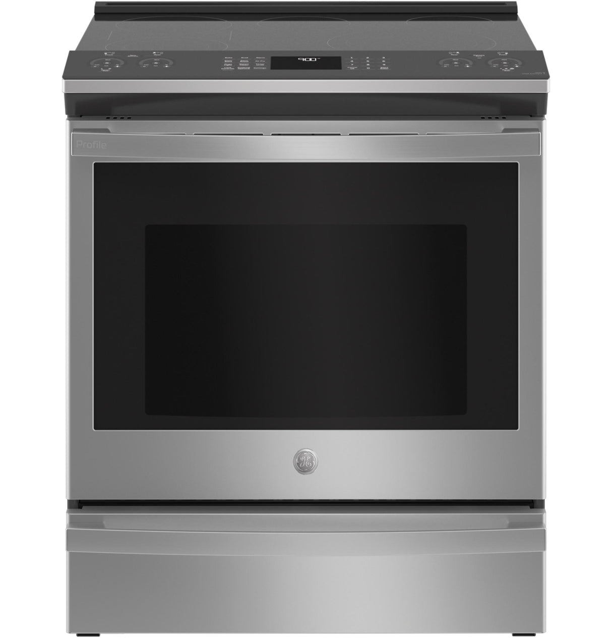 GE Profile(TM) 30" Smart Slide-In Electric Convection Fingerprint Resistant Range with No Preheat Air Fry - (PSS93YPFS)