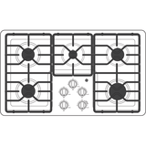 GE(R) 36" Built-In Gas Cooktop with Dishwasher-Safe Grates - (JGP3036SLSS)