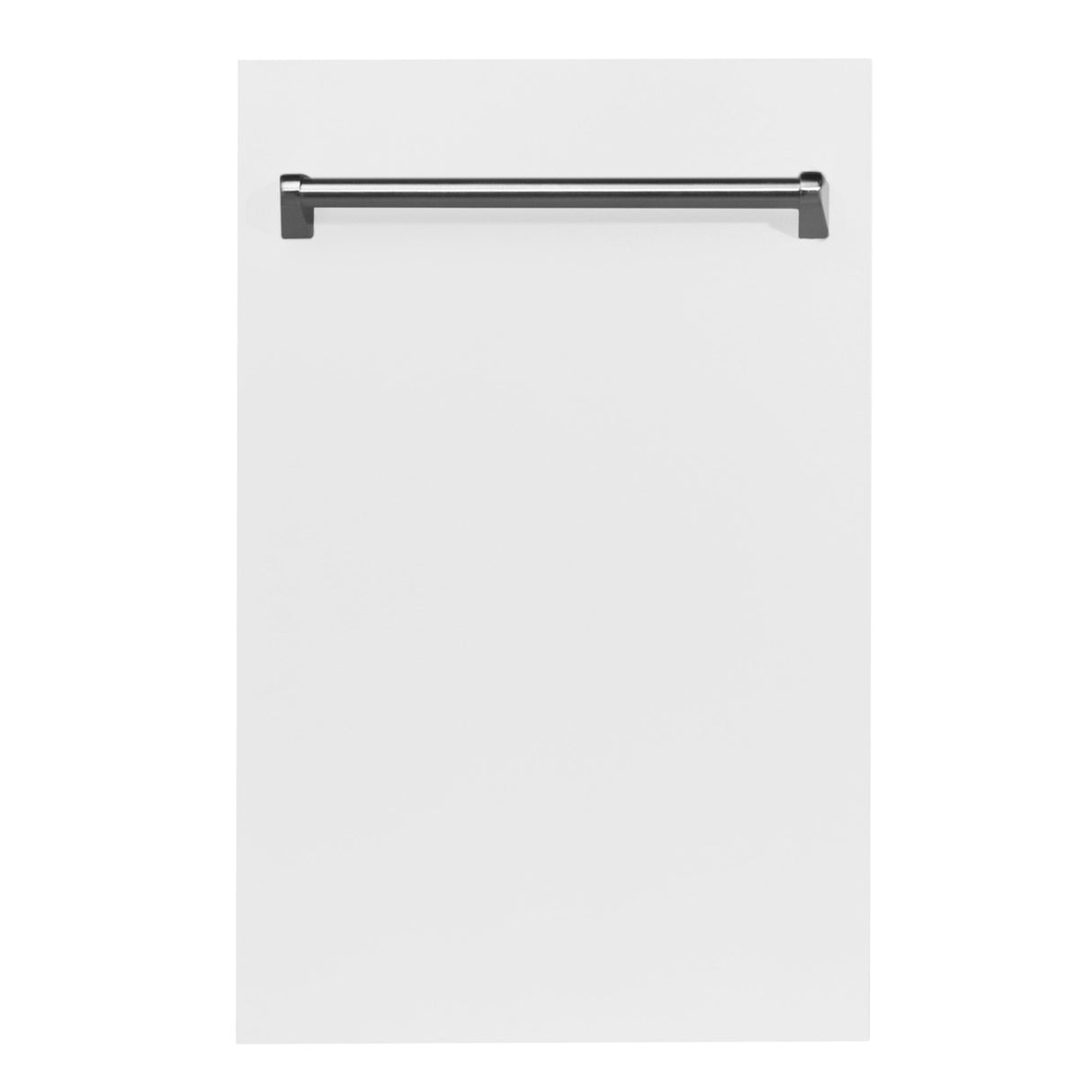 ZLINE 18 in. Compact Top Control Dishwasher with Stainless Steel Tub and Traditional Handle, 52dBa (DW-18) [Color: White Matte] - (DWWM18)