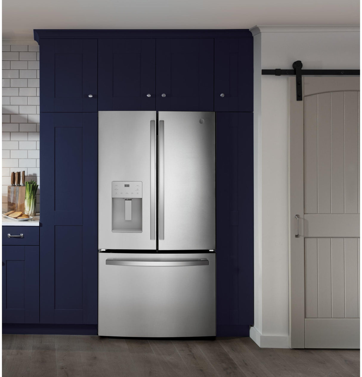 GE(R) ENERGY STAR(R) 25.7 Cu. Ft. Fingerprint Resistant French-Door Refrigerator - (GFE26JYMFS)