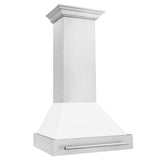 ZLINE 30 in. DuraSnow Stainless Steel Range Hood with Color Shell Options (8654SNX-30) [Color: White Matte] - (8654SNXWM30)