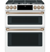 Caf(eback)(TM) 30" Smart Slide-In, Front-Control, Gas Double-Oven Range with Convection - (CGS750P4MW2)