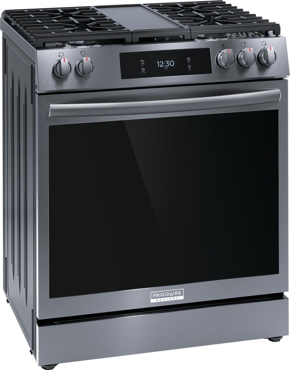 Frigidaire Gallery 30" Front Control Gas Range with Total Convection - (GCFG3060BD)