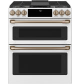 Caf(eback)(TM) 30" Smart Slide-In, Front-Control, Gas Double-Oven Range with Convection - (CGS750P4MW2)