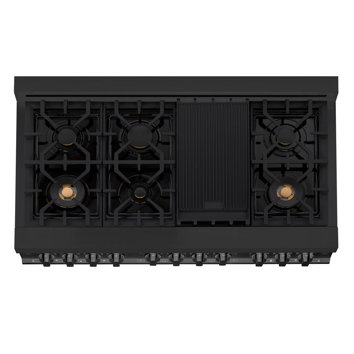 ZLINE 48 in. Black Stainless 6.0 cu. ft. 7 Gas Burner/Electric Oven Range (RAB-BR-48) - (RABBR48)