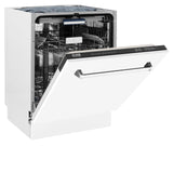 ZLINE 24" Tallac Series 3rd Rack Dishwasher with Traditional Handle, 51dBa (DWV-24) [Color: White Matte] - (DWVWM24)