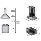 ZLINE Remote Blower Island Mount Range Hood in Stainless Steel with 400 and 700 CFM Options (697i-RD) - (697IRD36)