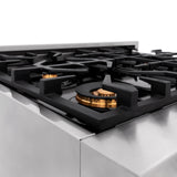 ZLINE 30 in. Dual Fuel Range with Gas Stove and Electric Oven in Stainless Steel (RA30) [Color: Stainless Steel With Brass Burners] - (RABR30)