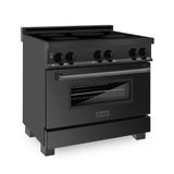 ZLINE 36" 4.6 cu. ft. Induction Range with a 5 Element Stove and Electric Oven in Black Stainless Steel (RAIND-BS-36) - (RAINDBS36)