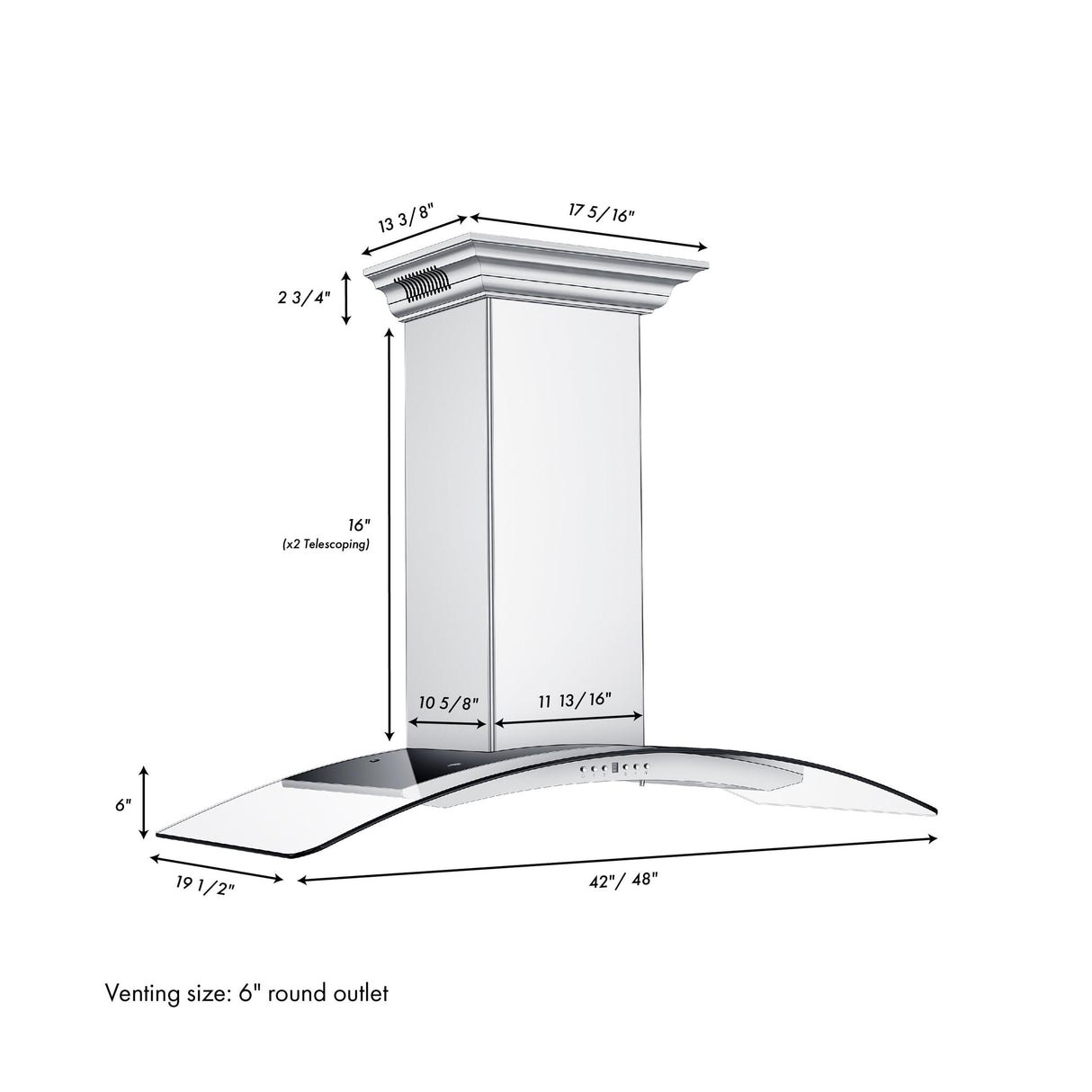 ZLINE Ducted Vent Wall Mount Range Hood in Stainless Steel with Built-in ZLINE CrownSound Bluetooth Speakers (KN4CRN-BT) - (KN4CRNBT30)