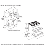 GE Profile(TM) 30" Smart Slide-In Front-Control Gas Double Oven Convection Fingerprint Resistant Range - (PGS960YPFS)