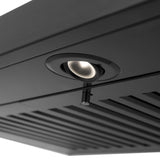 ZLINE Ducted Vent Wall Mount Range Hood in Black Stainless Steel with Built-in ZLINE CrownSound Bluetooth Speakers (BSKBNCRN-BT) - (BSKBNCRNBT42)