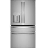 GE Profile(TM) ENERGY STAR(R) 27.9 Cu. Ft. Smart Fingerprint Resistant 4-Door French-Door Refrigerator with Door In Door - (PVD28BYNFS)