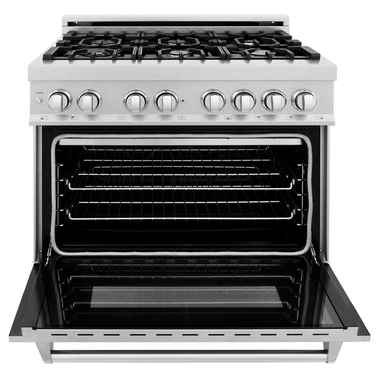 ZLINE 36 in. 4.6 cu. ft. Electric Oven and Gas Cooktop Dual Fuel Range with Griddle in Fingerprint Resistant Stainless (RAS-SN-GR-36) - (RASSNGR36)