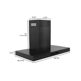 ZLINE Convertible Vent Wall Mount Range Hood in Black Stainless Steel (BSKEN) - (BSKEN30)