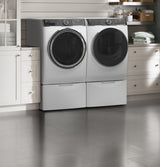 GE(R) ENERGY STAR(R) 7.8 cu. ft. Capacity Smart Front Load Electric Dryer with Steam and Sanitize Cycle - (GFD85ESSNWW)