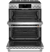 Caf(eback)(TM) 30" Smart Slide-In, Front-Control, Induction and Convection Double-Oven Range - (CHS950P2MS1)